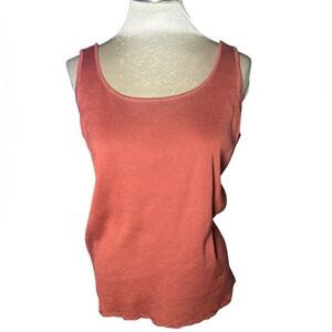 Peruvian Connection Terracotta Tank Top 100% Pima cotton women’s L